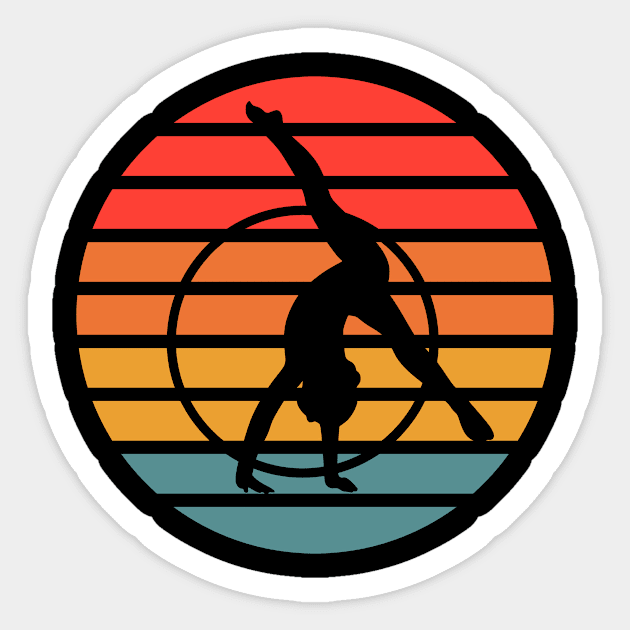 Retro Gymnastics Elegant Ring Sticker by POS